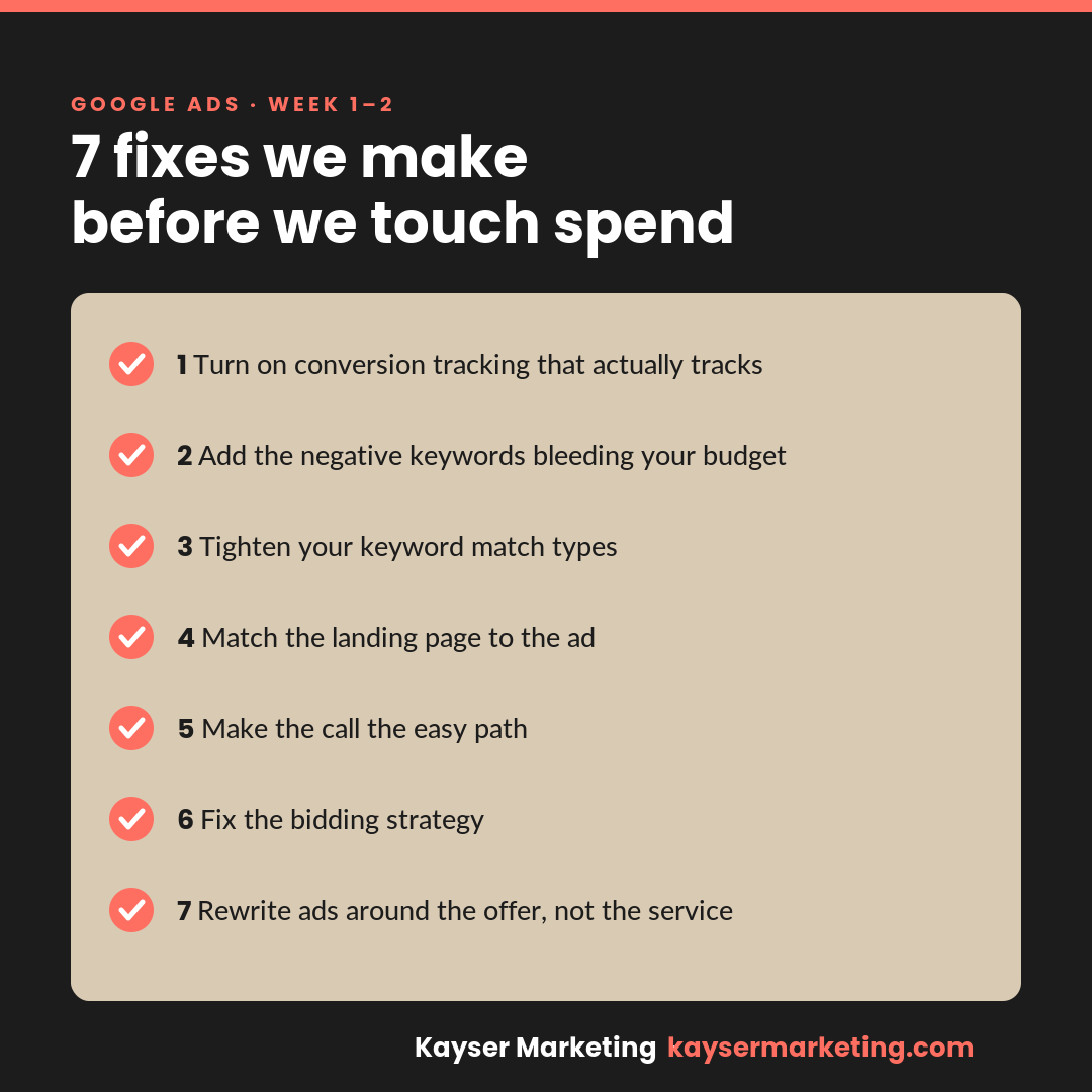 7 Fixes Checklist